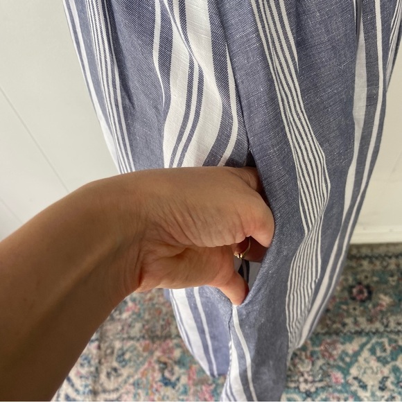 Abercrombie & Fitch Sundress Sz XS Square Neck Striped Blue Summer Beach Coastal - Picture 7 of 14